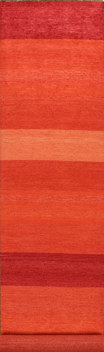Modern Gabbeh Kashkoli Oriental Runner Rug 3x16