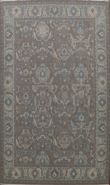 Silver Washed Ziegler Turkish Area Rug 9x12