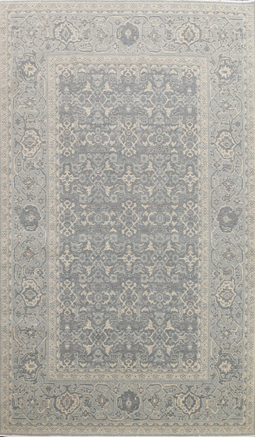 Silver Washed Ziegler Turkish Area Rug 7x10
