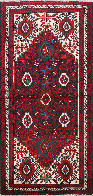 Geometric Balouch Persian Runner Rug 3x7