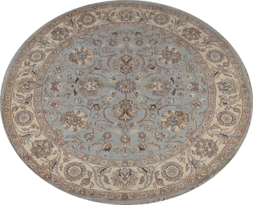 Floral Oushak Chobi Oriental Area Rug 8x8 Round
