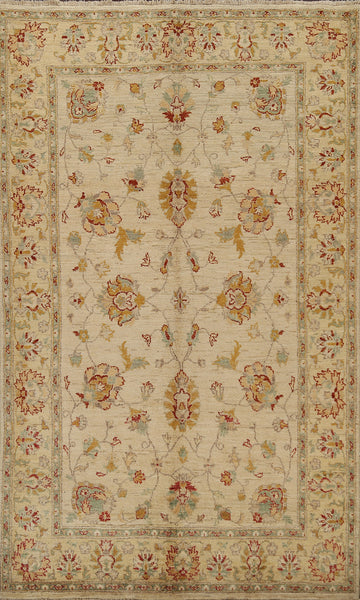 All-Over Floral Peshawar Oriental Area Rug 5x8