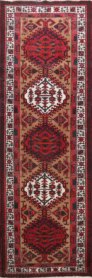 100% Vegetable Dye Ardebil Persian Runner Rug 4x11