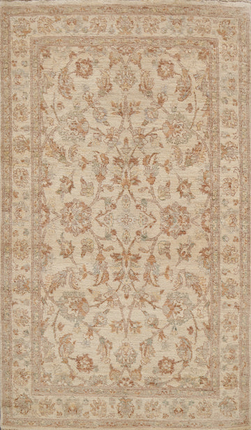 Vegetable Dye Floral Peshawar Chobi Oriental Area Rug 4x6