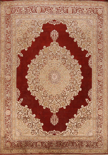 100% Vegetable Dye Kashan Oriental Area Rug 8x10