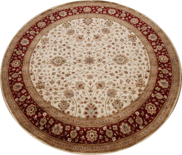 100% Vegetable Dye Round Fine Agra Oriental Area Rug 10x10