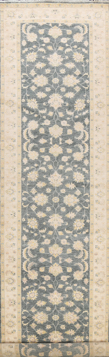 100% Vegetable Dye Peshawar Chobi Oriental Runner Rug 4x18