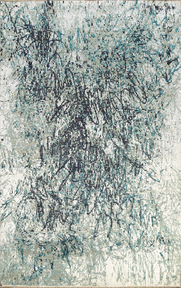 Vegetable Dye Contemporary Abstract Oriental Area Rug 6x9