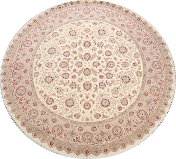 Vegetable Dye Royal-Tabriz Oriental Area Rug 9x9 Round