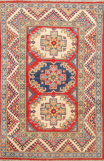 Geometric Kazak Oriental Area Rug 3x5