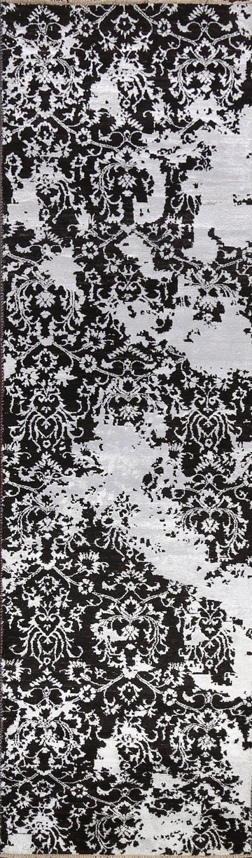 Vegetable Dye Art & Craft Oriental Runner Rug 3x11