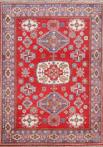 Geometric Kazak Oriental Area Rug 5x7