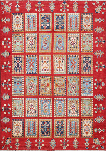 Garden Design Kazak Oriental Area Rug 5x7