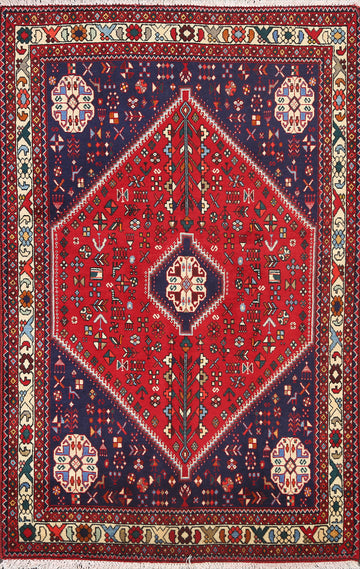 Tribal Geometric Abadeh Persian Area Rug 3x5