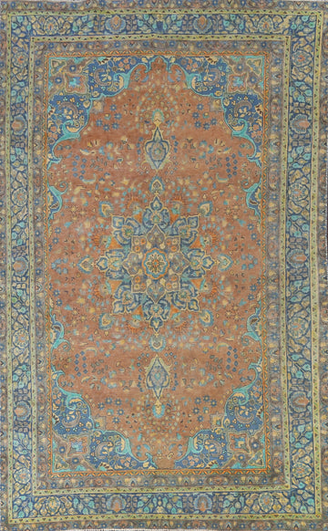 Floral Mashad Persian Area Rug 6x9