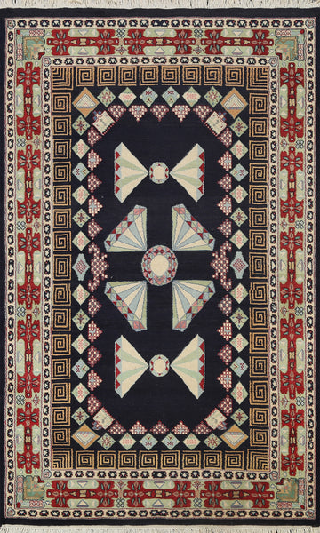 Vegetable Dye Geometric Tabriz Oriental Area Rug 4x6