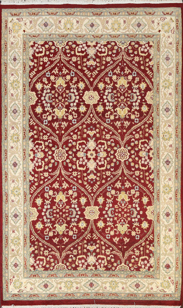 Vegetable Dye Floral Tabriz Oriental Area Rug 4x6