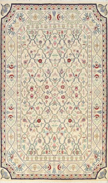 100% Vegetable Dye Kashan Oriental Area Rug 6x9