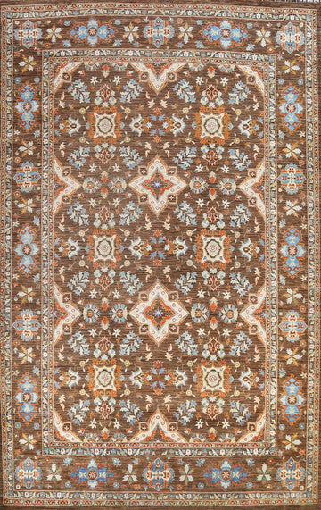 Vegetable Dye Floral Peshawar Chobi Oriental Area Rug 10x14