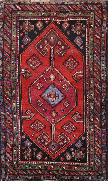 Pre-1900 Antique Vegetable Dye Afshar Persian Area Rug 4x6