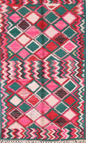 Tribal Moroccan Oriental Area Rug 5x8