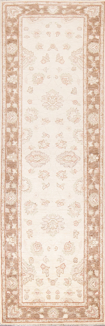 Muted Peshawar Oriental Runner Rug 3x10