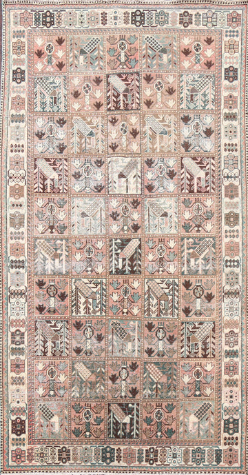 Handmade Bakhtiari Persian Area Rug 5x9