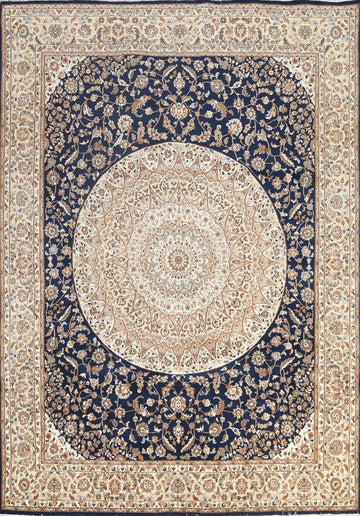Vegetable Dye Nain Wool Area Rug 8x10