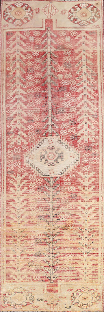 Antique Distressed Malayer Persian Runner Rug 4x12