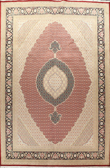 Vegetable Dye Tabriz Mahi Persian Area Rug 10x14