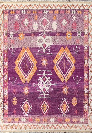 Wool Moroccan Handmade Area Rug 8x11