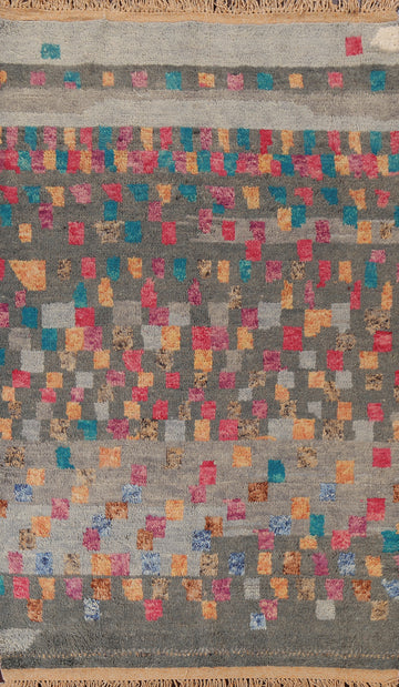 Handmade Moroccan Wool Area Rug 5x9