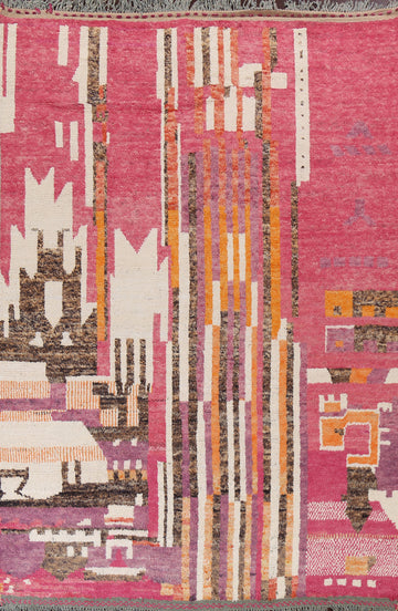Abstract Moroccan Wool Area Rug 8x11