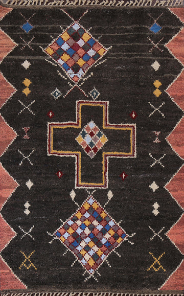 Geometric Moroccan Handmade Area Rug 6x10