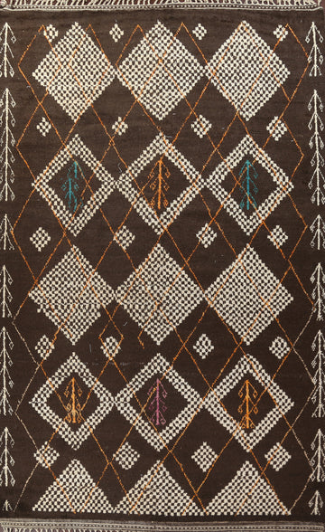 Geometric Wool Moroccan Handmade Rug 10x15