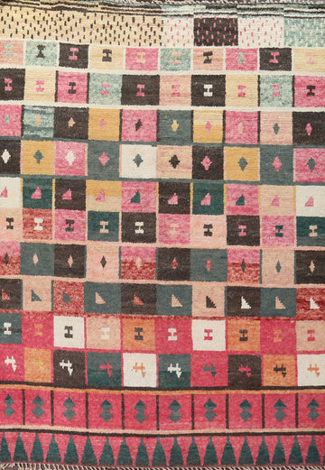 Checkered Moroccan Oriental Area Rug 9x12