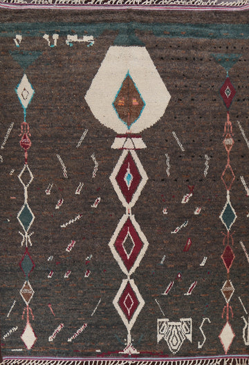 Tribal Moroccan Wool Area Rug 8x11