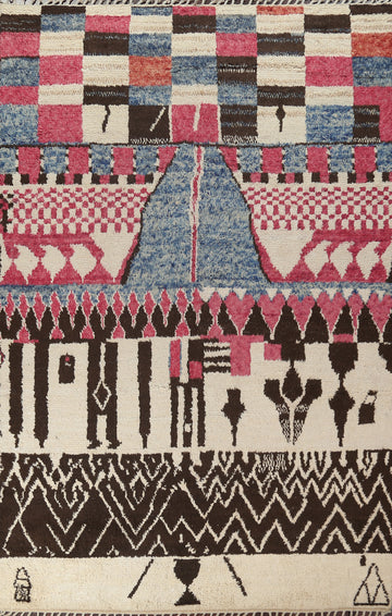 Wool Moroccan Handmade Area Rug 9x13