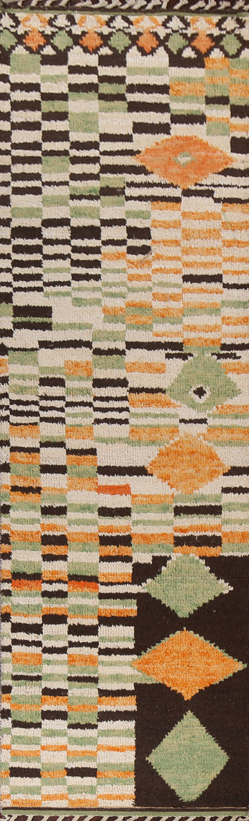 Tribal Moroccan Handmade Runner Rug 3x13