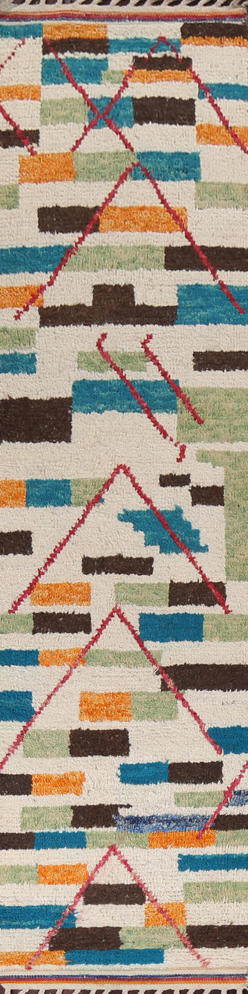 Tribal Moroccan Handmade Runner Rug 3x13