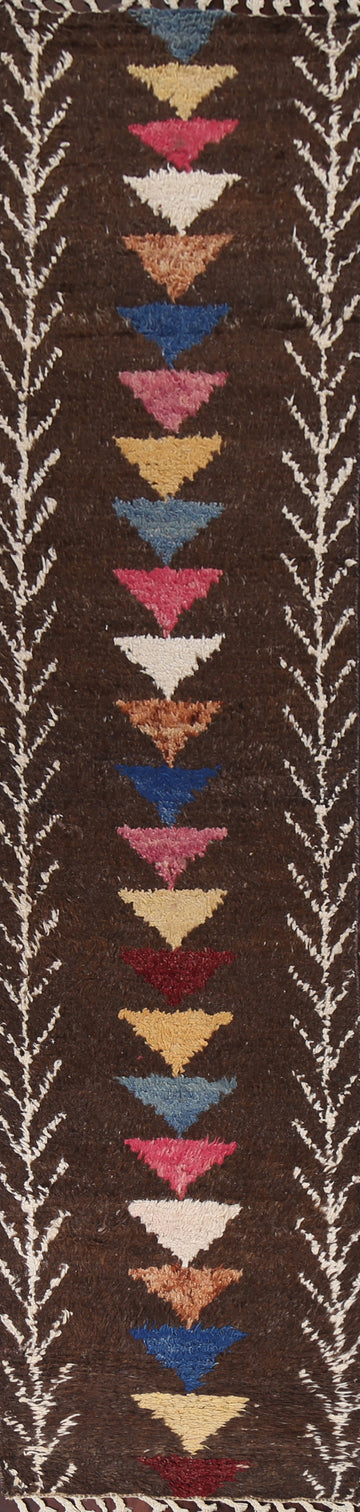 Tribal Moroccan Wool Runner Rug 3x12
