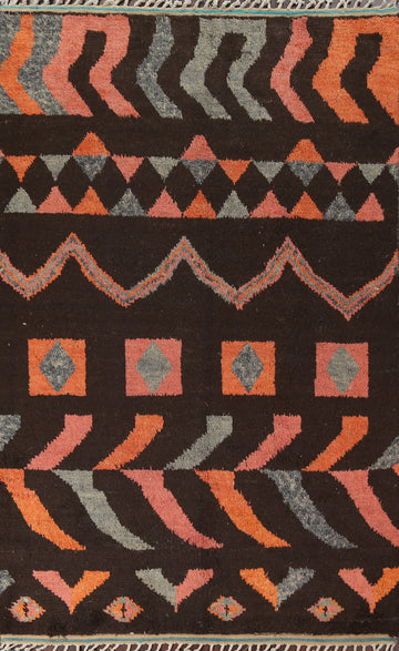 Wool Moroccan Oriental Area Rug 7x11