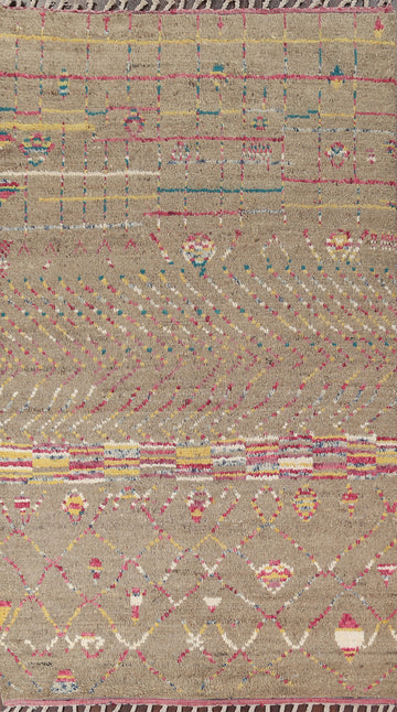 Handmade Moroccan Wool Area Rug 6x10