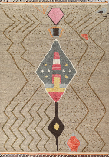 Handmade Moroccan Wool Area Rug 8x11