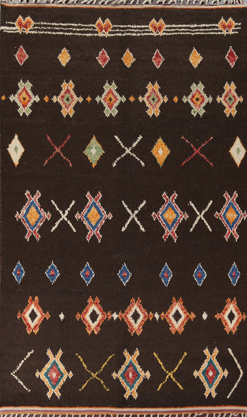 Geometric Moroccan Handmade Area Rug 7x11