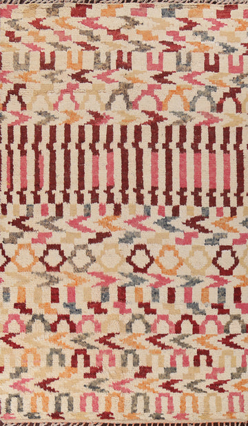 Handmade Moroccan Wool Area Rug 7x11