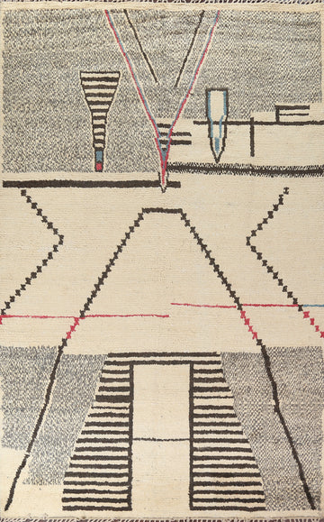 Handmade Moroccan Wool Area Rug 9x13