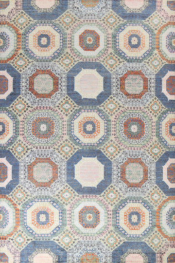 Vegetable Dye Mamluk Handmade Area Rug 9x12
