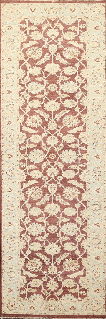 Vegetable Dye Peshawar Chobi Wool Runner Rug 3x10