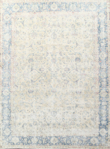 Antique Distressed Kerman Persian Area Rug 9x12